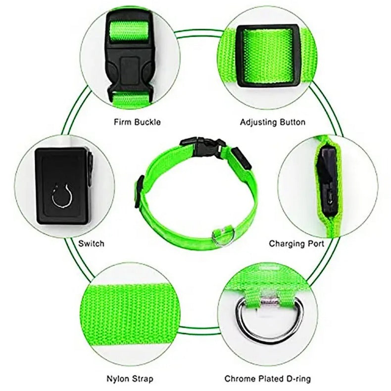 Electronic Pet LED Dog Collar – Rechargeable Safety Collar for Dogs - Trenduff