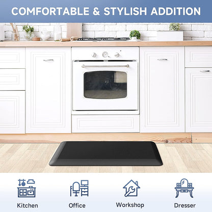 Cushioned Anti-Fatigue Kitchen Mat – Non-Slip Comfort Floor Rug - Trenduff