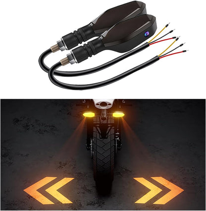 LED Motorcycle Turn Signal Lights with Arrow Projection – RGB 27 Modes - Trenduff