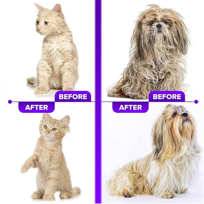 Self Cleaning Slicker Brush – Gentle Deshedding Tool for Dogs & Cats - Trenduff