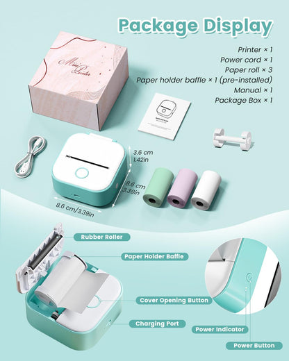 Mini Sticker Printer – Portable Thermal Bluetooth Printer for School & Home - Trenduff