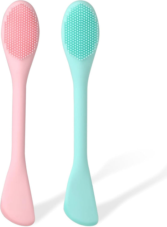 2-Pcs Silicone Face Mask Brush – Soft Cleansing & Applicator Tool - Trenduff