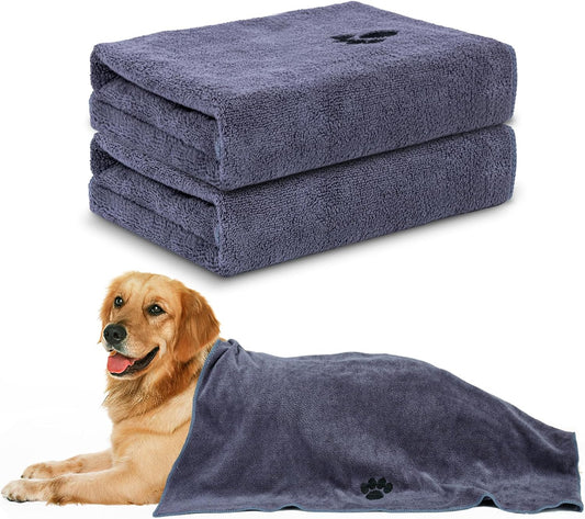 Microfiber Dog Towels – Super Absorbent Soft Bath Towels (2-Pack) - Trenduff