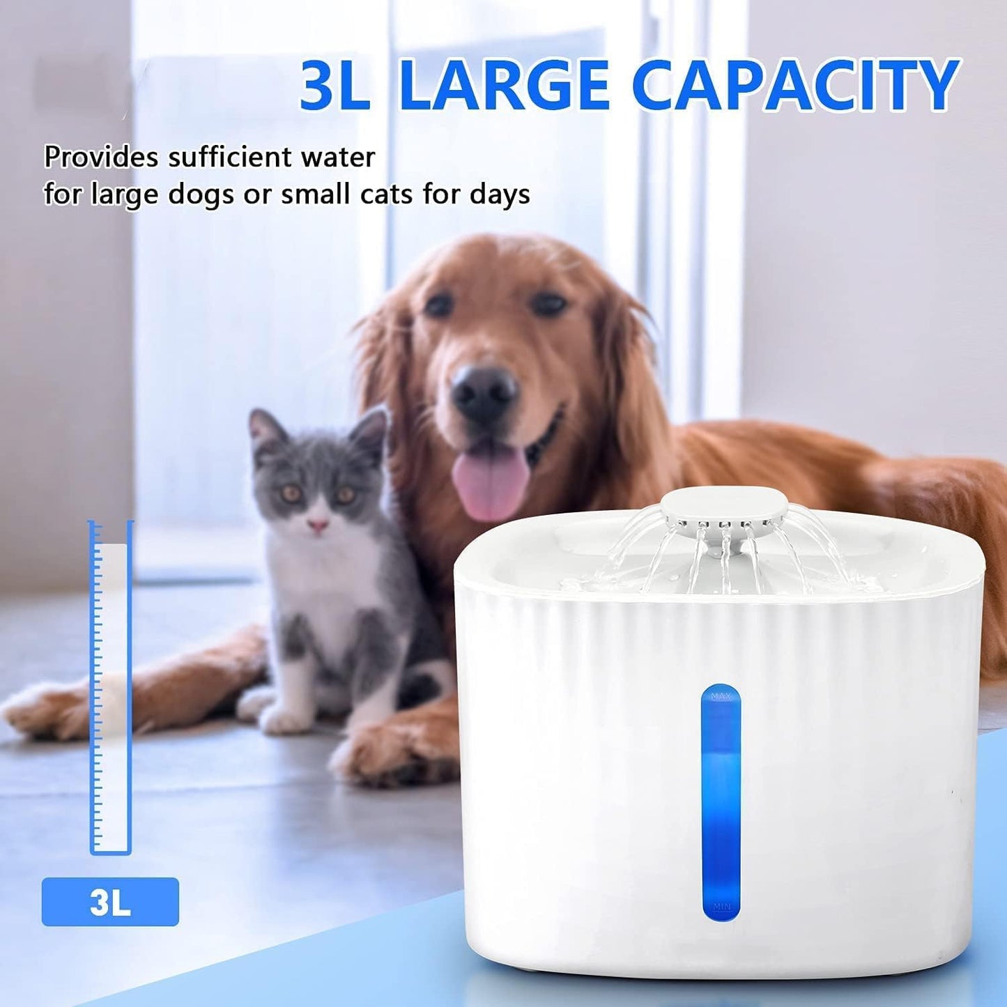Cat Water Fountain – Automatic Flow Pet Feeder Bowl - Trenduff