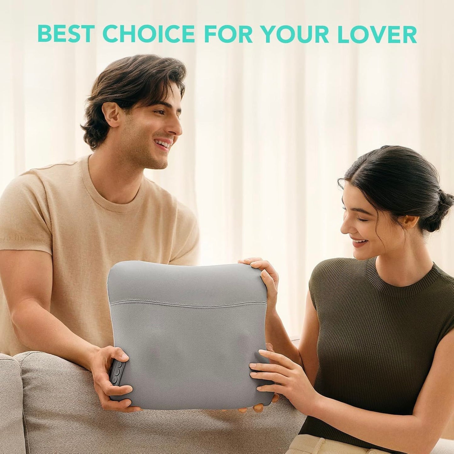 Cordless Back & Neck Massager – Deep 4D Kneading with Heat