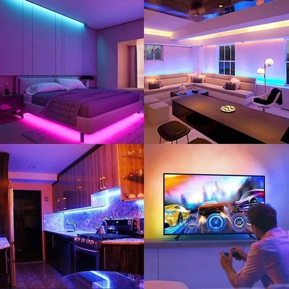 RGB LED Light Strip for TV & Room – App & Remote Control