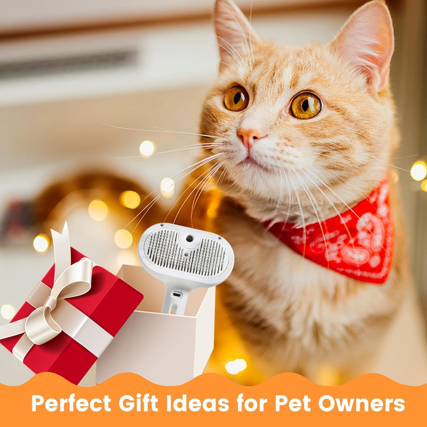 Pet Steam Grooming Brush – Self Cleaning Spray Comb for Dogs & Cats - Trenduff