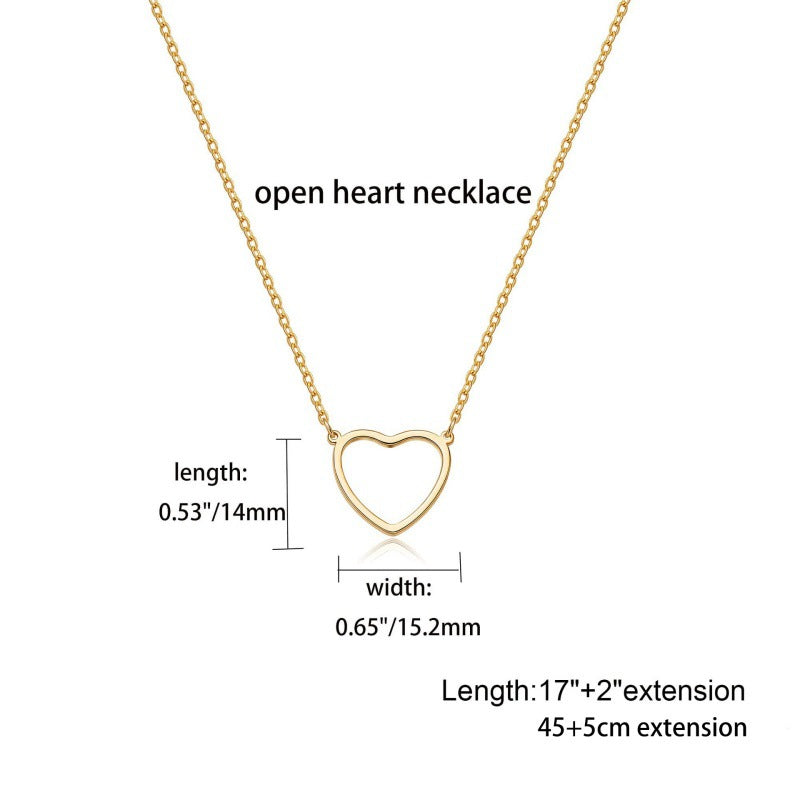 Mini Heart Necklace 18K Gold – Stainless Steel Love Chain