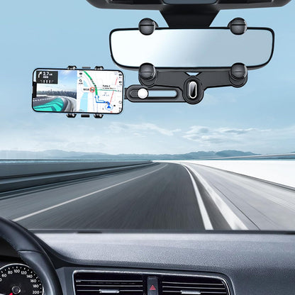 Rear View Mirror Car Phone Holder – Rotatable & Stable Mount - Trenduff