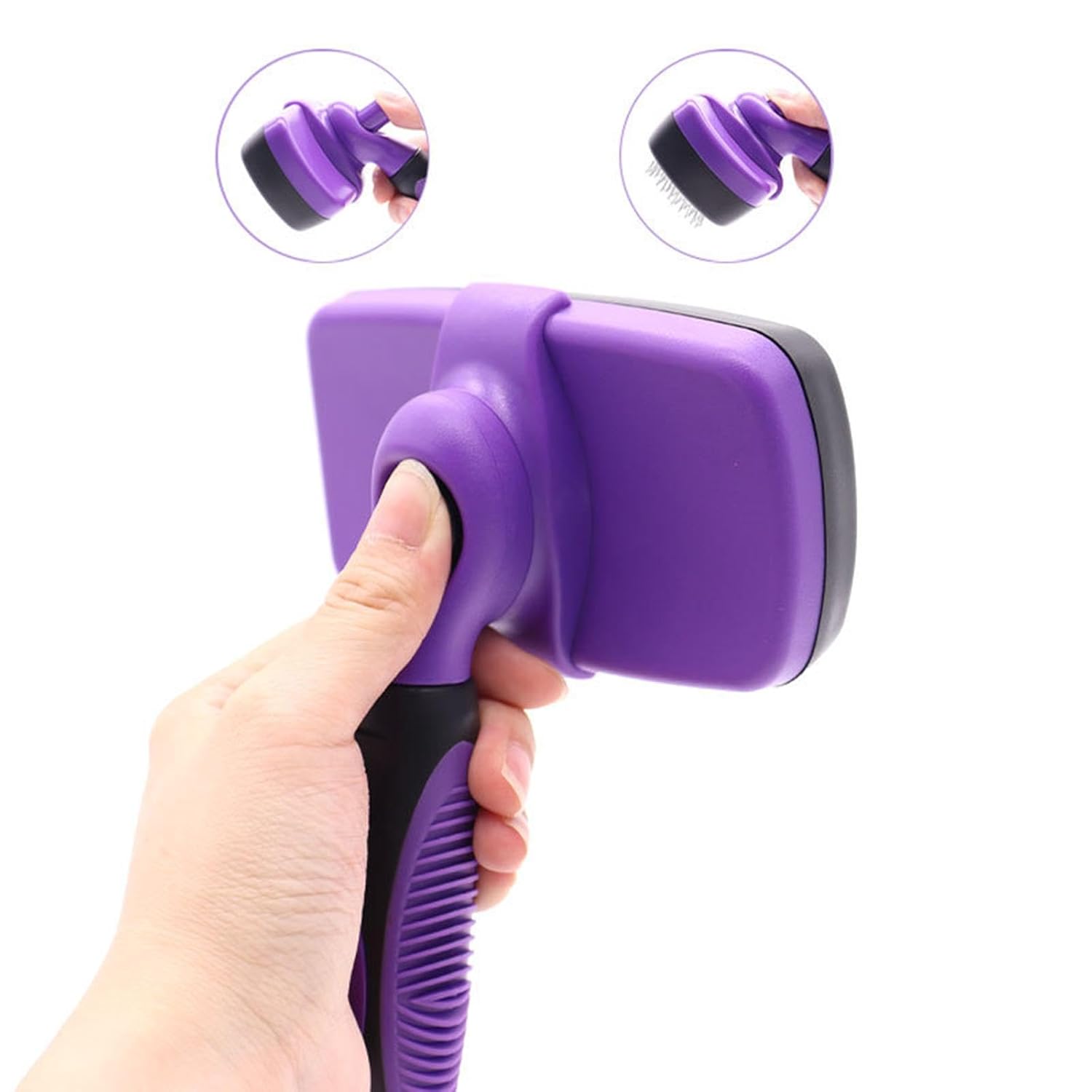 Self Cleaning Slicker Brush – Gentle Deshedding Tool for Dogs & Cats - Trenduff