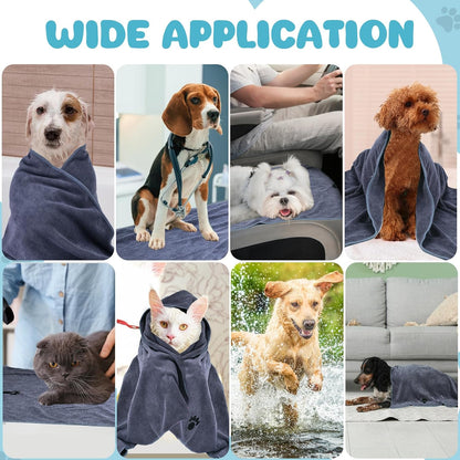 Microfiber Dog Towels – Super Absorbent Soft Bath Towels (2-Pack) - Trenduff