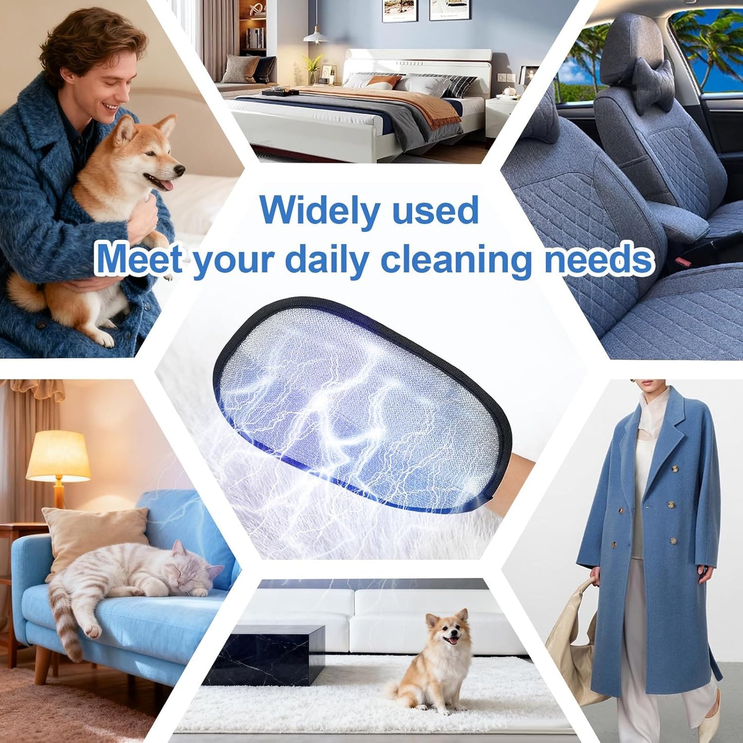 Pet Hair Removal Glove – Reusable Electrostatic Cleaner for Cats & Dogs - Trenduff