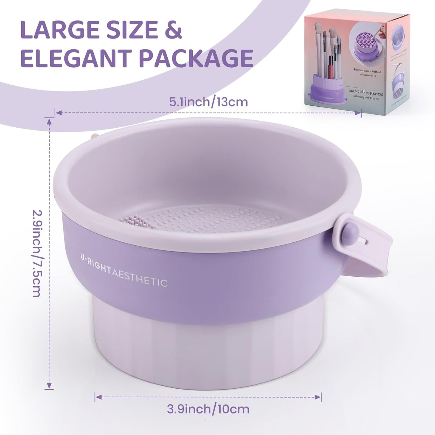 3-in-1 Silicone Makeup Brush Cleaner Bowl – Clean, Dry & Organize Brushes - Trenduff