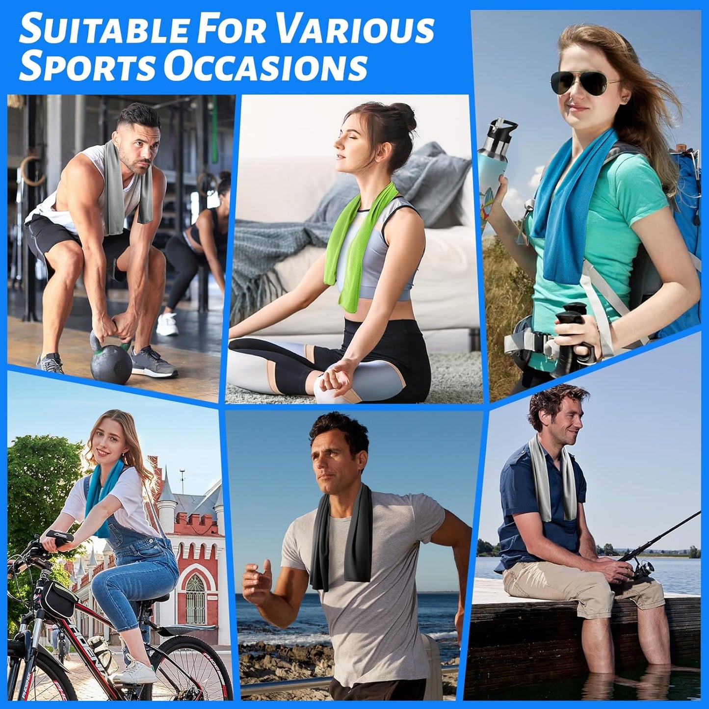 2 Pack Cooling Towels – Instant Cooling Towels for Sports & Outdoor Use - Trenduff
