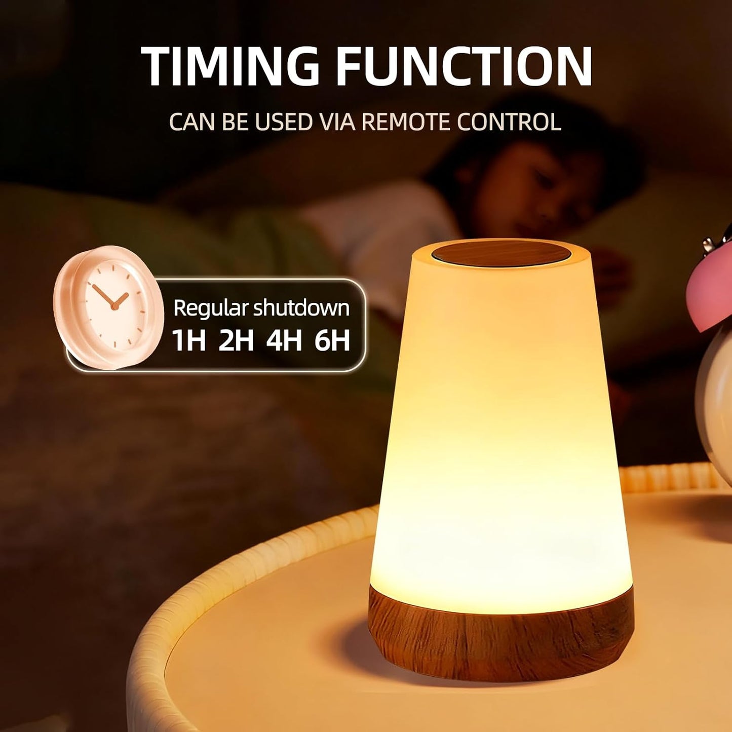 RGB Touch Night Light Lamp – Dimmable Rechargeable Table Light - Trenduff