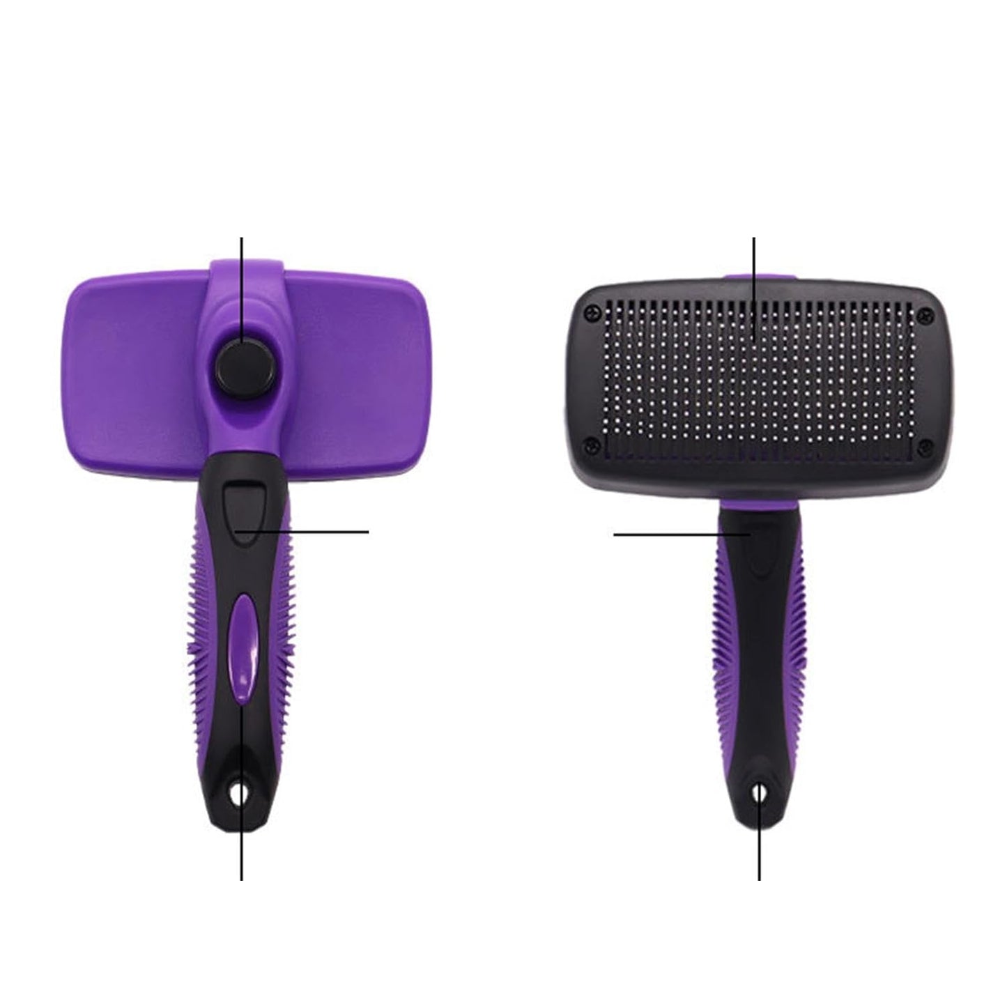 Self Cleaning Slicker Brush – Gentle Deshedding Tool for Dogs & Cats - Trenduff