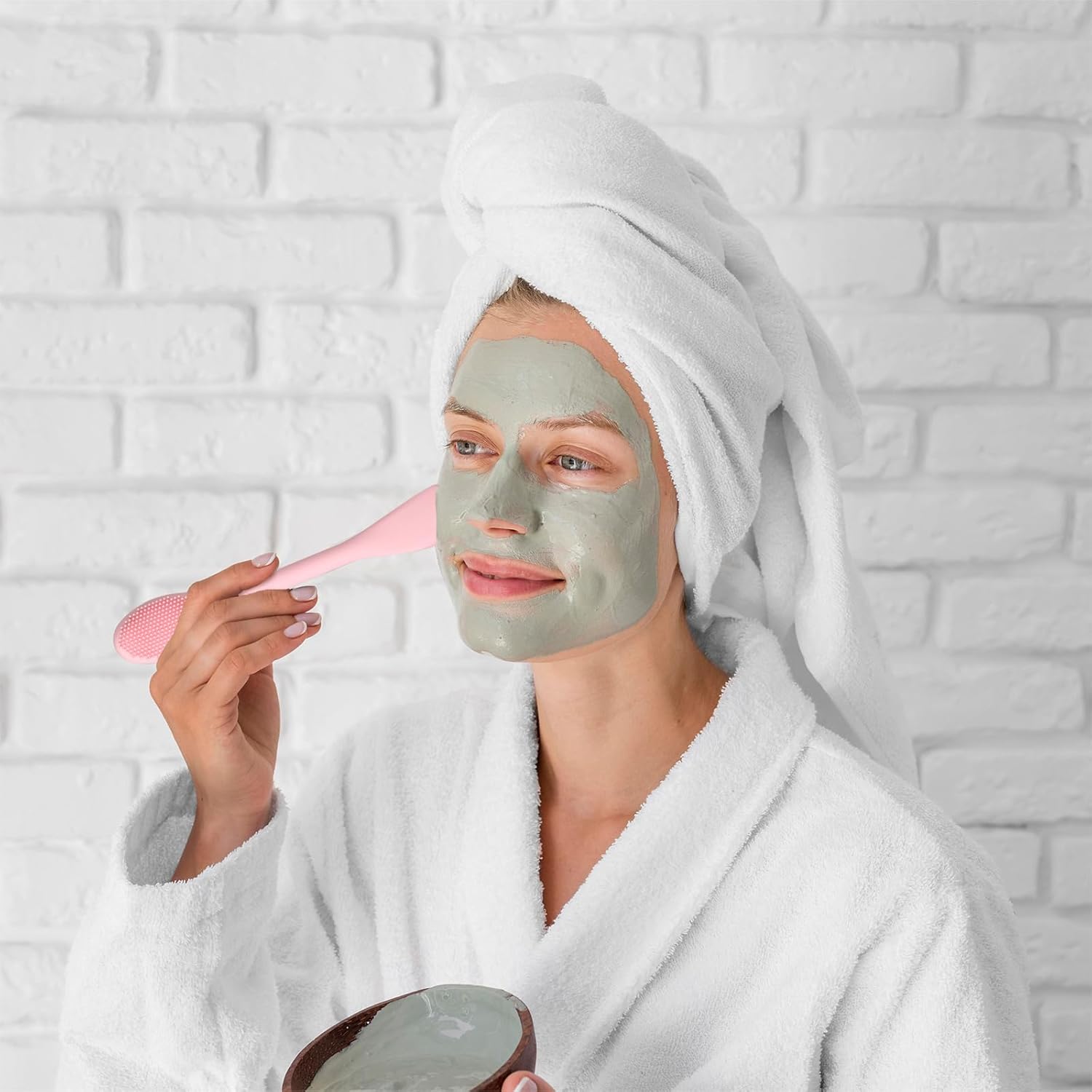 2-Pcs Silicone Face Mask Brush – Soft Cleansing & Applicator Tool - Trenduff
