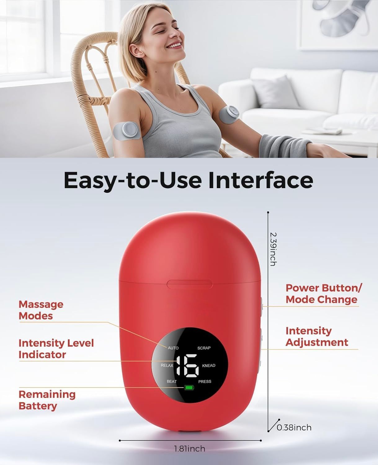 Wireless TENS Unit – Portable Muscle Stimulator for Body Comfort - Trenduff