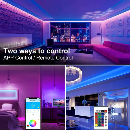 RGB LED Light Strip for TV & Room – App & Remote Control
