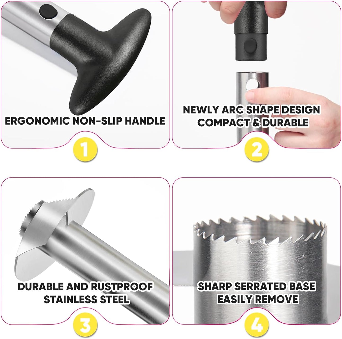 Premium Pineapple Corer – Stainless Steel Easy Slice Tool - Trenduff