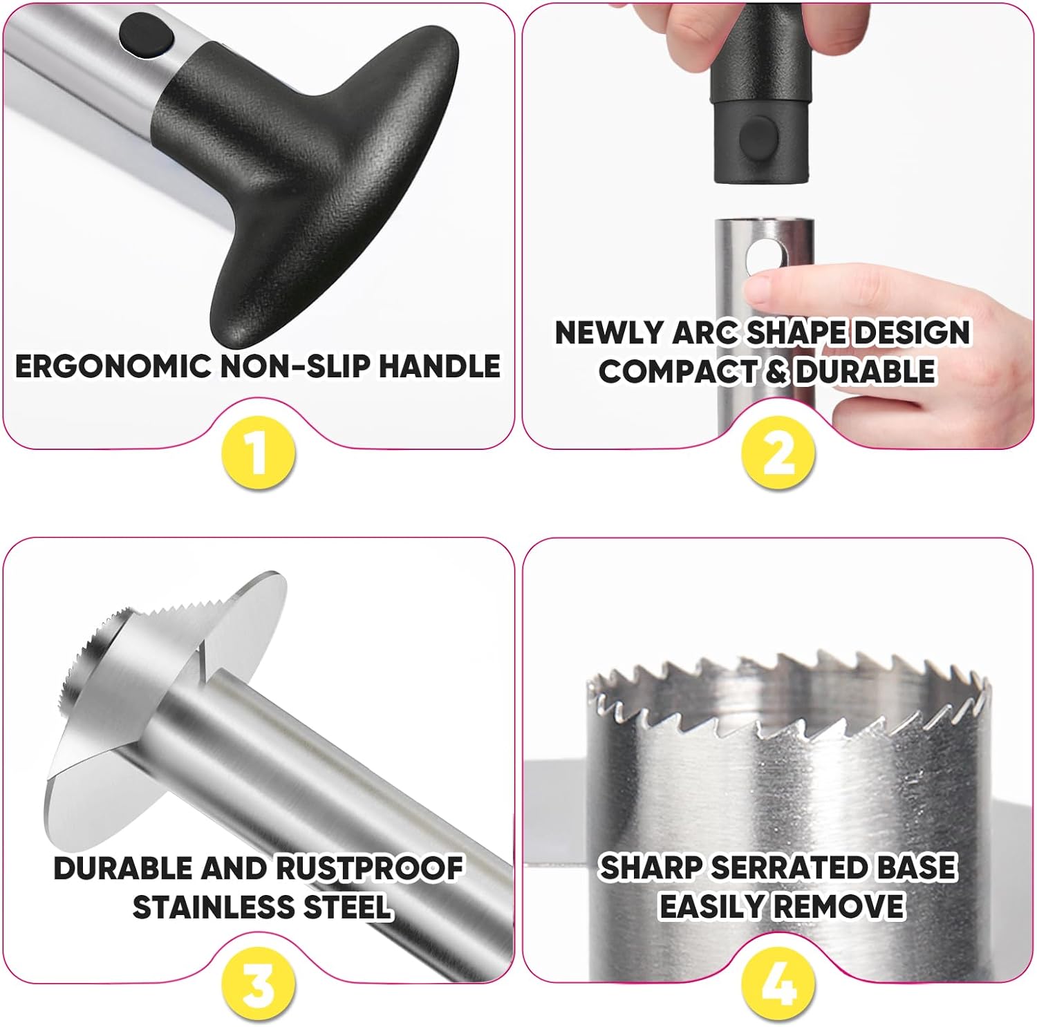 Premium Pineapple Corer – Stainless Steel Easy Slice Tool - Trenduff
