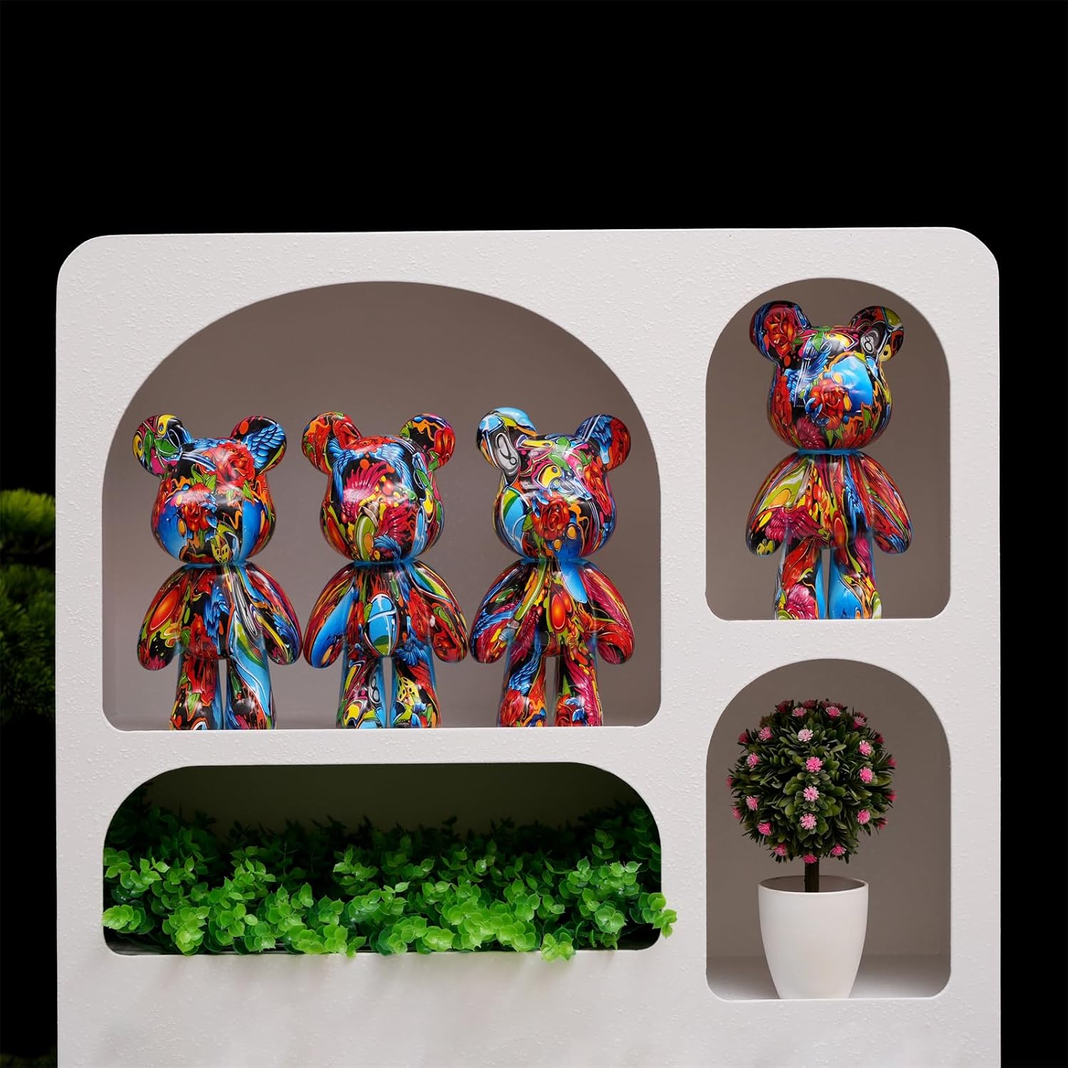 Resin Bear Statue Decor – Modern Animal Sculpture for Home - Trenduff