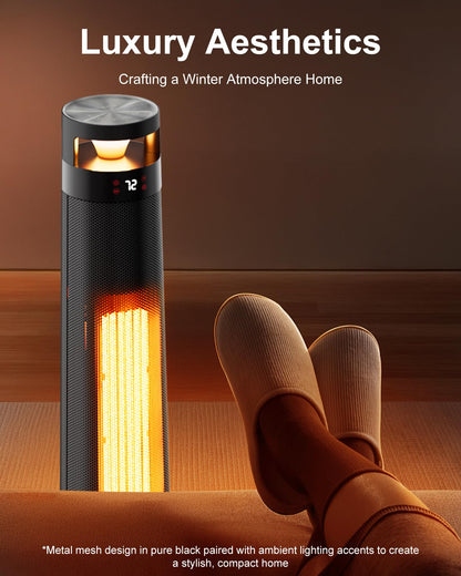 34IN Tower Space Heater – 1500W Fast Heating for Large Rooms - Trenduff