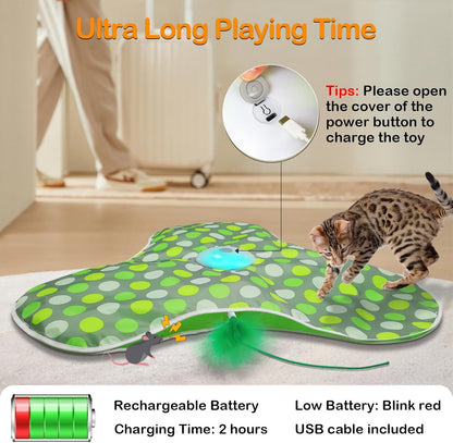 Interactive Cat Toy Rechargeable – Smart Self Play Toy for Indoor Cats - Trenduff