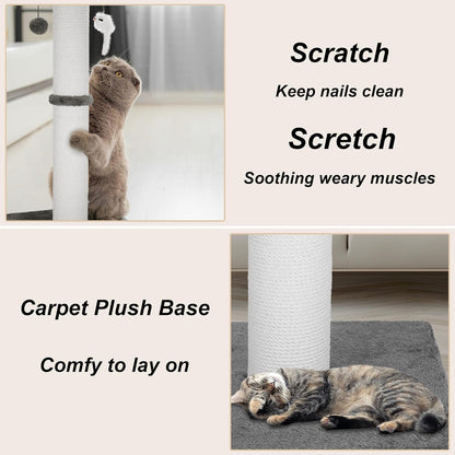 Heavy Duty Cat Scratching Post – Tall Indoor Tower - Trenduff