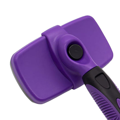 Self Cleaning Slicker Brush – Gentle Deshedding Tool for Dogs & Cats - Trenduff