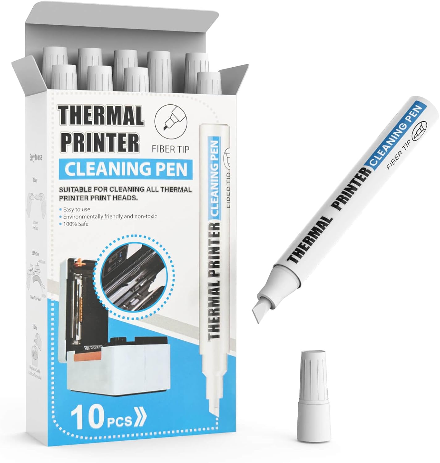 Thermal Printer Cleaning Pen 10 Pack – Easy Printhead Maintenance Tool - Trenduff