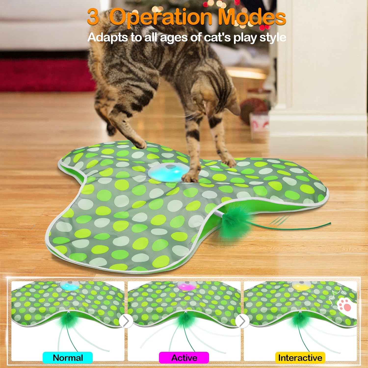 Interactive Cat Toy Rechargeable – Smart Self Play Toy for Indoor Cats - Trenduff