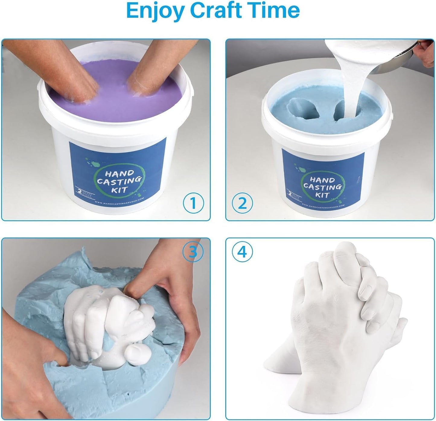 Hands Casting Kit for Couples – DIY Plaster Hand Mold for Memories - Trenduff