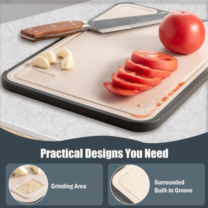 2-in-1 Titanium Cutting Board – Stainless Steel Kitchen Chopping Board - Trenduff