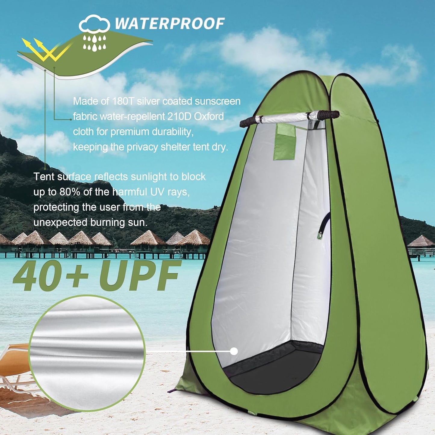 Pop Up Privacy Tent – Portable Shower & Changing Room for Camping - Trenduff