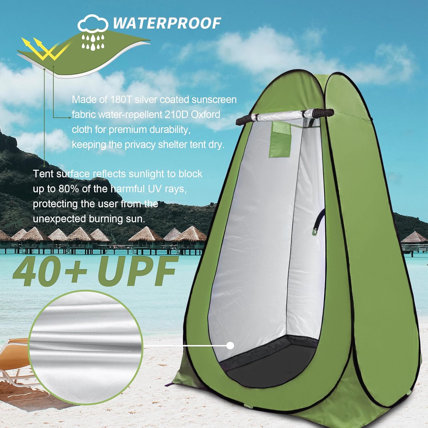 Pop Up Privacy Tent – Portable Shower & Changing Room for Camping - Trenduff