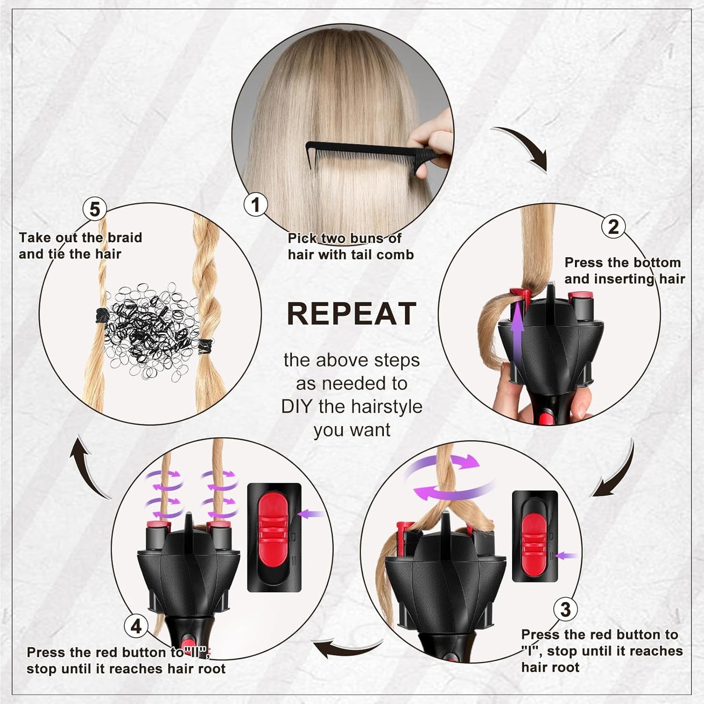 Automatic Hair Braider – Electric Hair Braiding Tool for Easy Styles - Trenduff