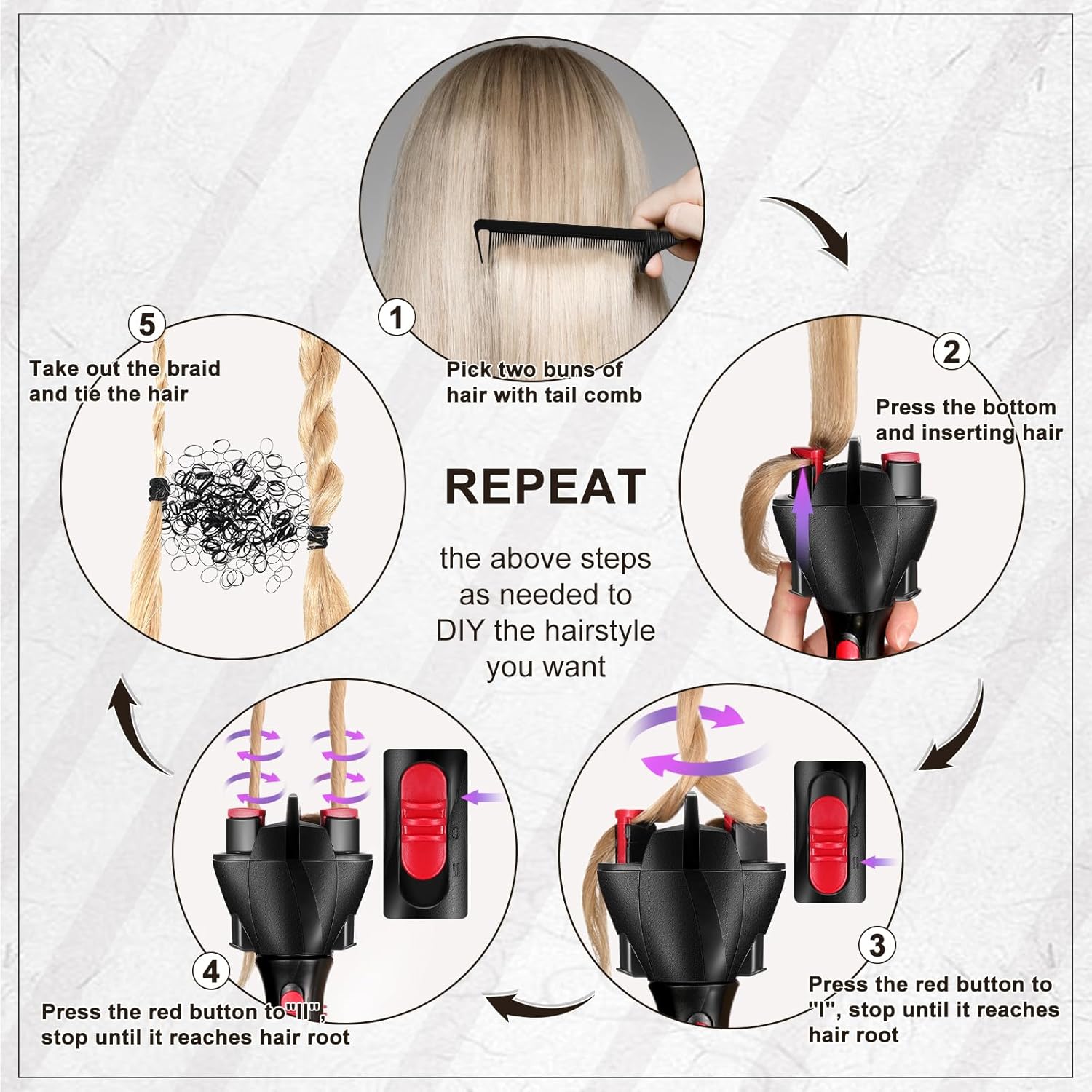 Automatic Hair Braider – Electric Hair Braiding Tool for Easy Styles - Trenduff