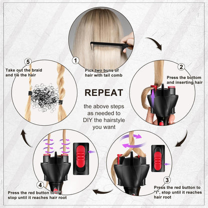 Automatic Hair Braider – Electric Hair Braiding Tool for Easy Styles - Trenduff