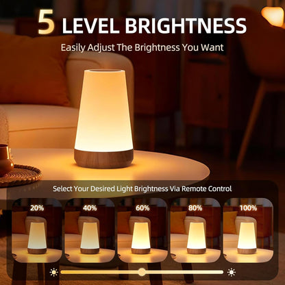 RGB Touch Night Light Lamp – Dimmable Rechargeable Table Light - Trenduff