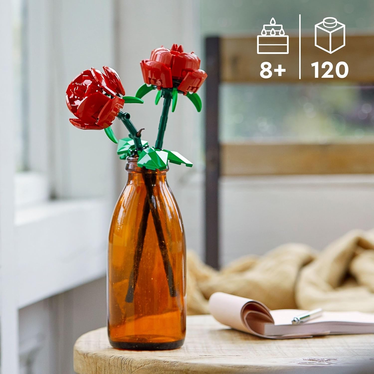 Roses Building Kit for Kids & Home Decor – Gift for Flower Lovers - Trenduff