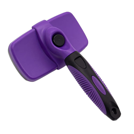 Self Cleaning Slicker Brush – Gentle Deshedding Tool for Dogs & Cats - Trenduff