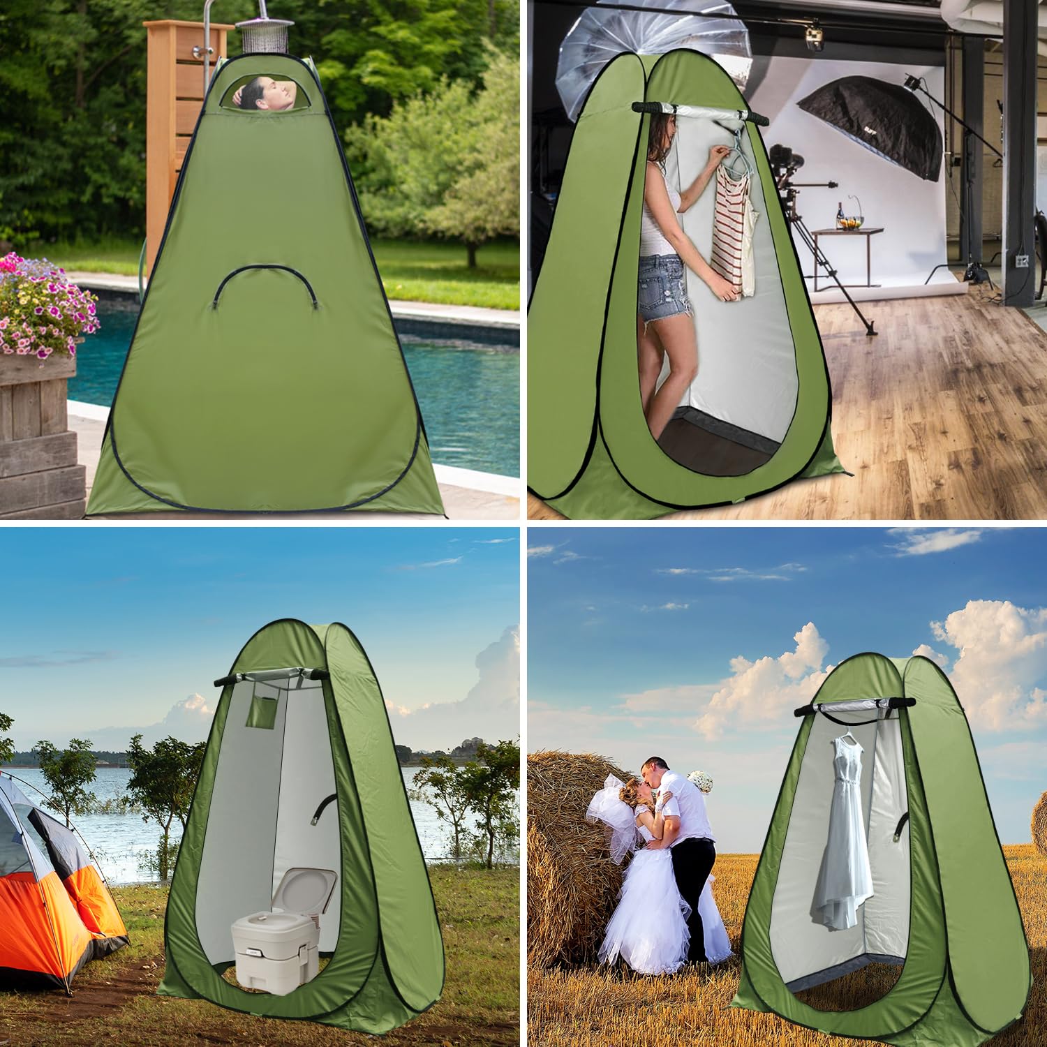 Pop Up Privacy Tent – Portable Shower & Changing Room for Camping - Trenduff