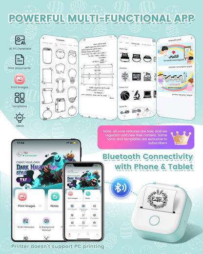 Mini Sticker Printer – Portable Thermal Bluetooth Printer for School & Home - Trenduff