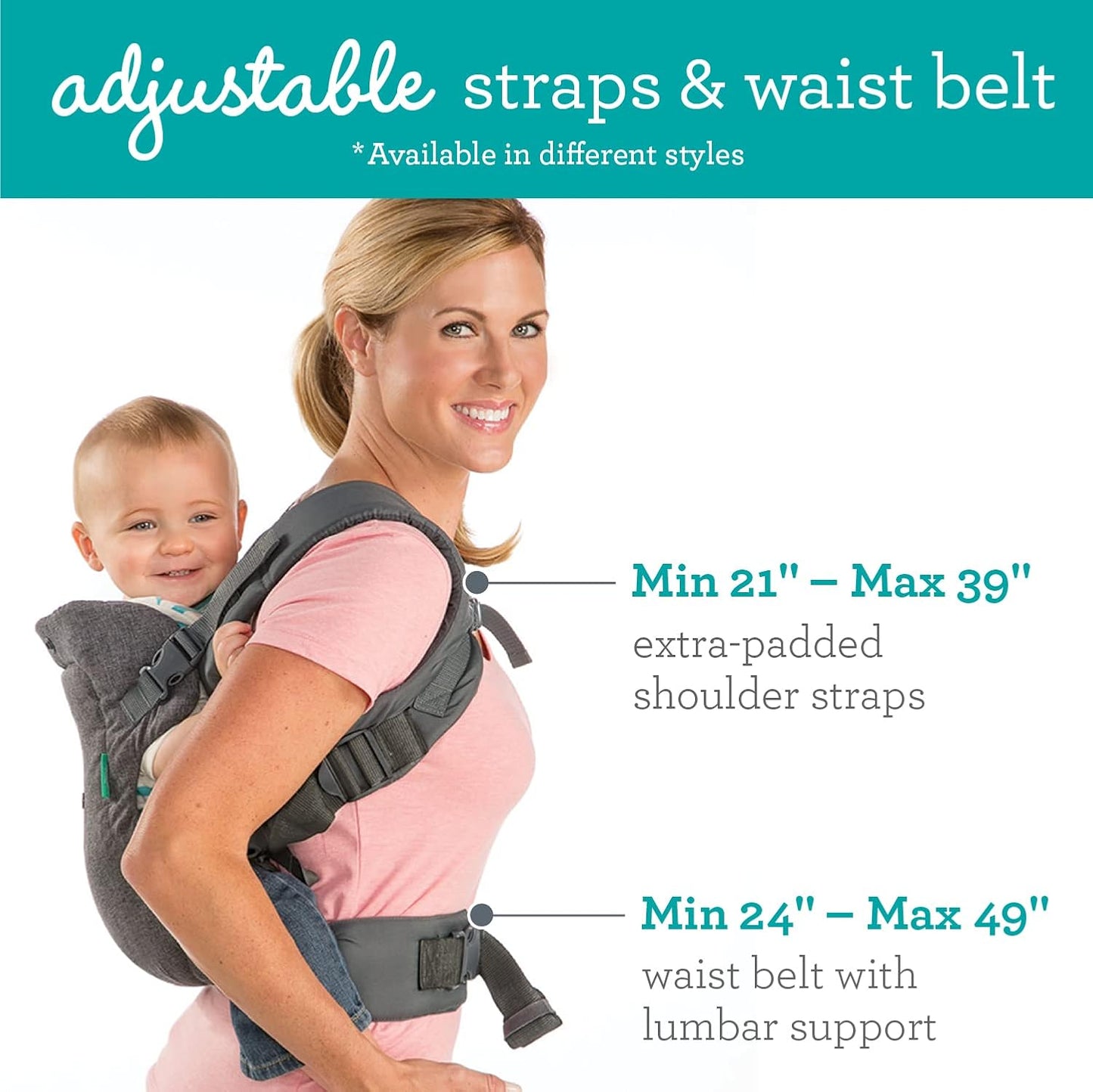4-in-1 Convertible Baby Carrier – Adjustable Ergonomic Babywearing - Trenduff