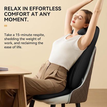 Shiatsu Neck & Back Massager Chair Pad with Heat for Home & Office - Trenduff