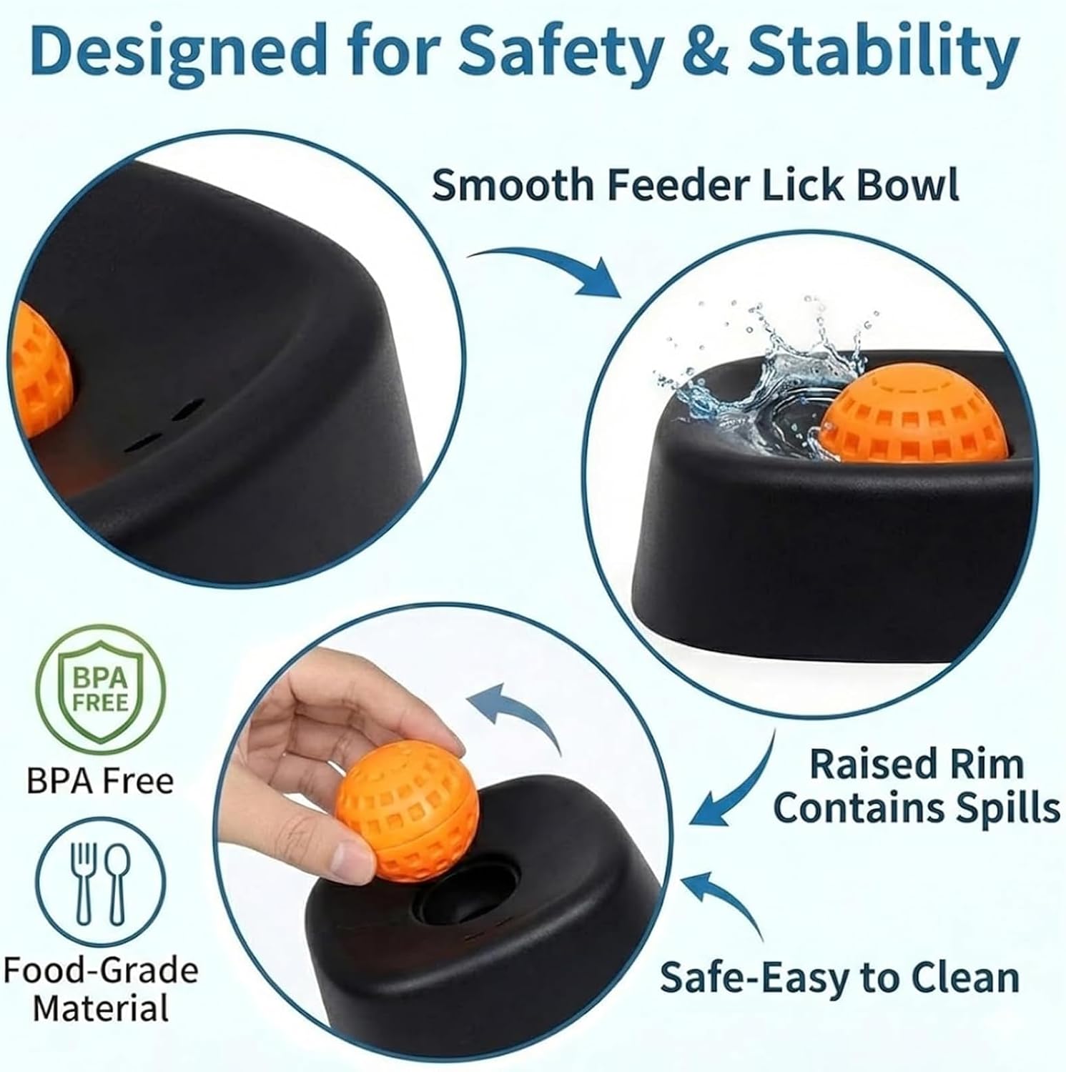 Slow Feeder Dog Bowl – Spill Resistant Lick Mat Puzzle Toy - Trenduff