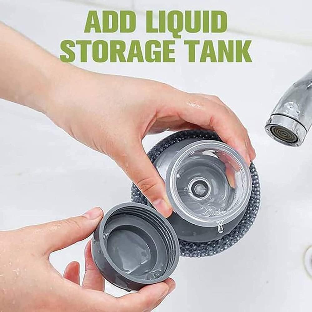 Soap Dispensing Dish Brush – 2-in-1 Kitchen Scrubber - Trenduff