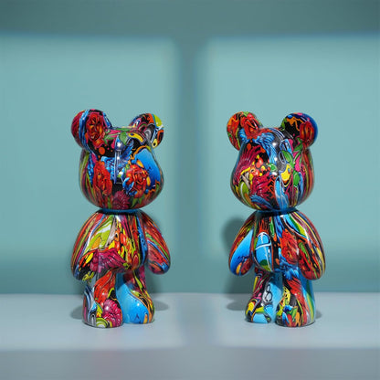 Resin Bear Statue Decor – Modern Animal Sculpture for Home - Trenduff