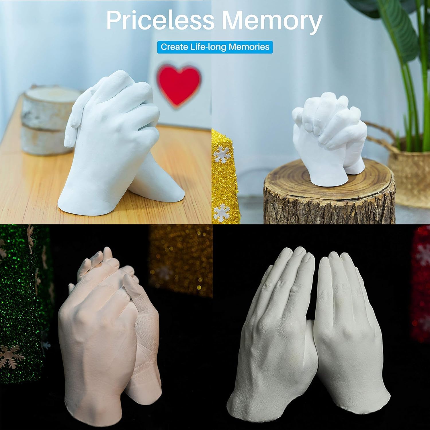 Hands Casting Kit for Couples – DIY Plaster Hand Mold for Memories - Trenduff